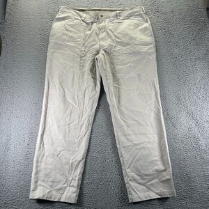 Savane Pant Mens 40x32 Beige Cotton Chino Straight Preppy Business Office Career